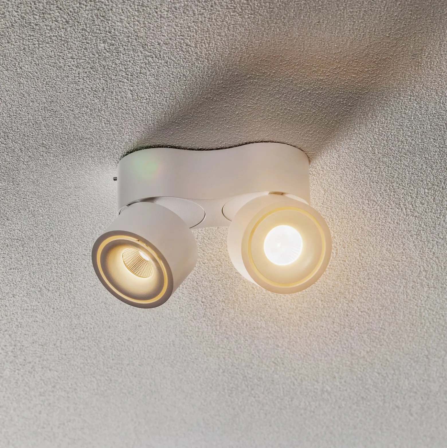 Egger Clippo S Duo LED-Deckenspot, weiß, 3.000K