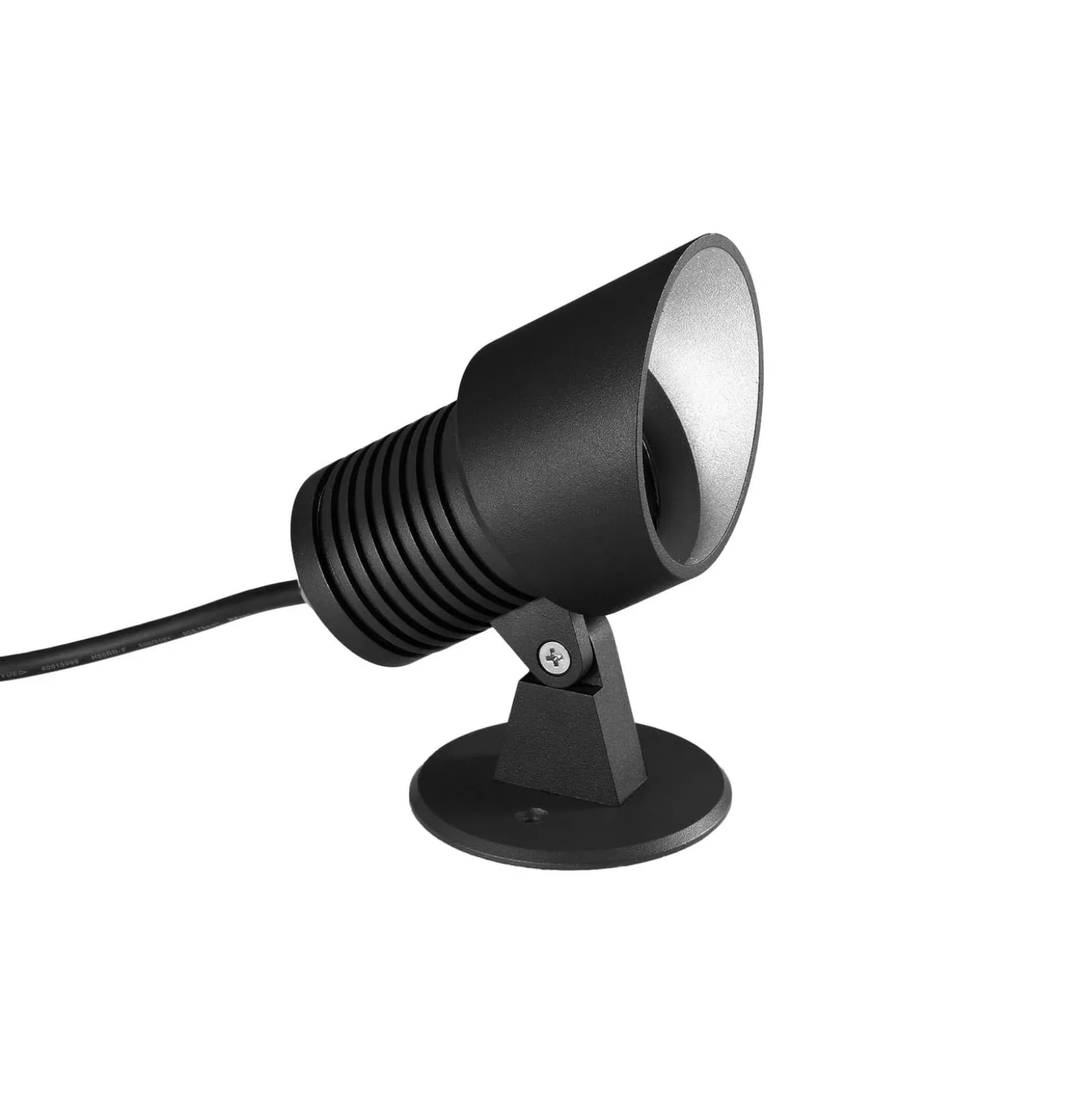 Egger DLS Außenstrahler Atlantis 75, schwarz, Erdspieß, Alu
