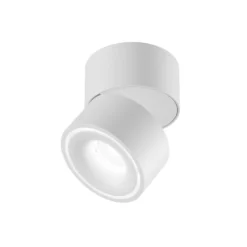 Egger DLS Deckenspot Clippo, weiß/weiß, Ø 10 cm, DALI, DTW