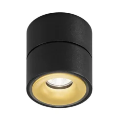 Egger DLS LED-Deckenspot Clippo S, schwarz-gold