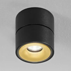 Egger DLS LED-Deckenspot Clippo S, schwarz-gold