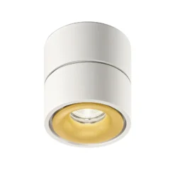 Egger DLS LED-Deckenspot Clippo, weiß-gold, 3.000K