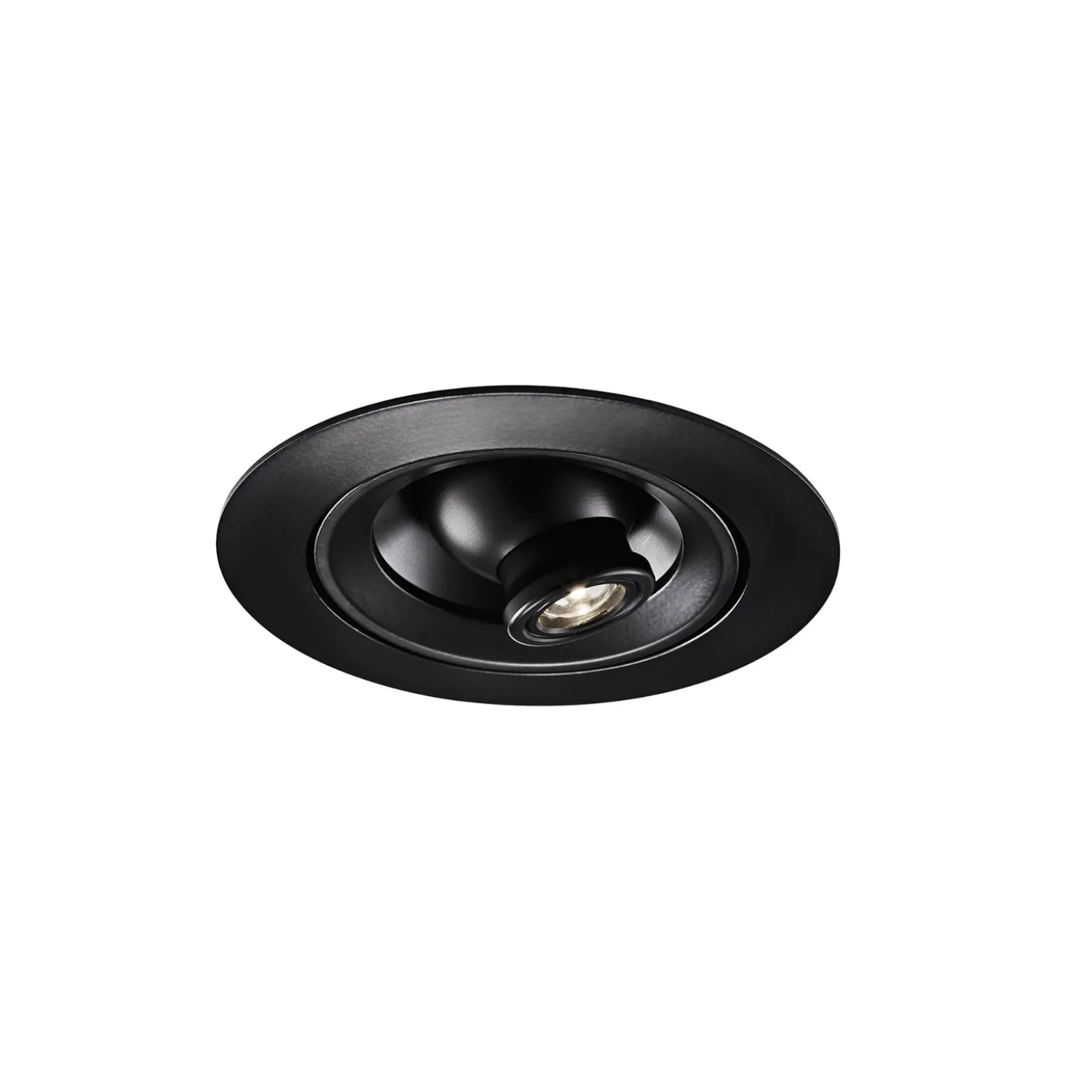 Egger DLS LED-Einbauspot Riga Zooom, rund, schwarz, 2700K