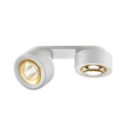 Egger DLS LED-Spot Clippo Optic Duo, weiß/gold, 2-flg., DTW
