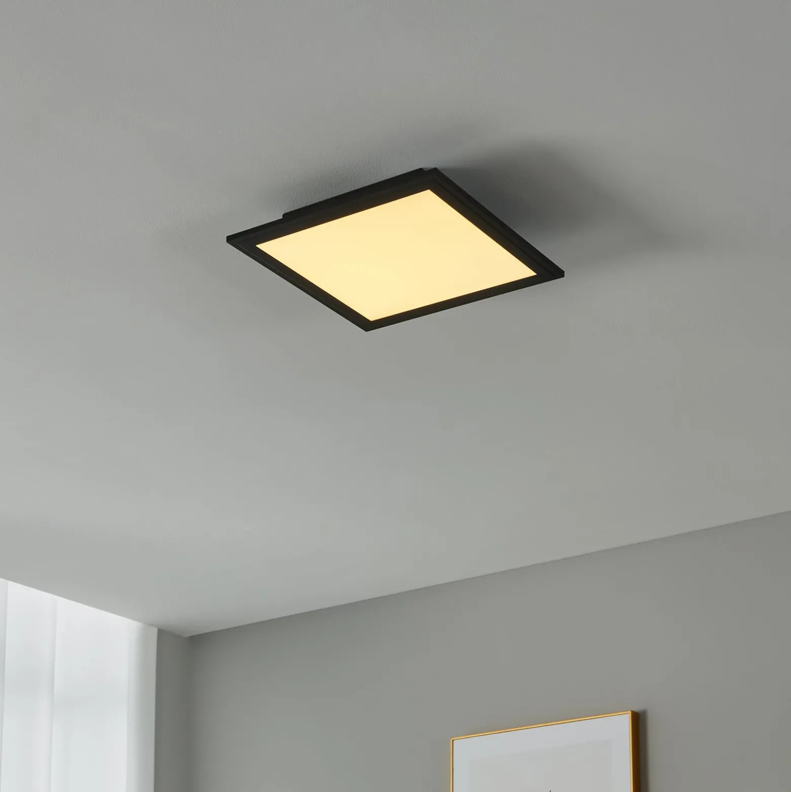 EGLO connect CCT Deckenlampe 30x30cm schwarz
