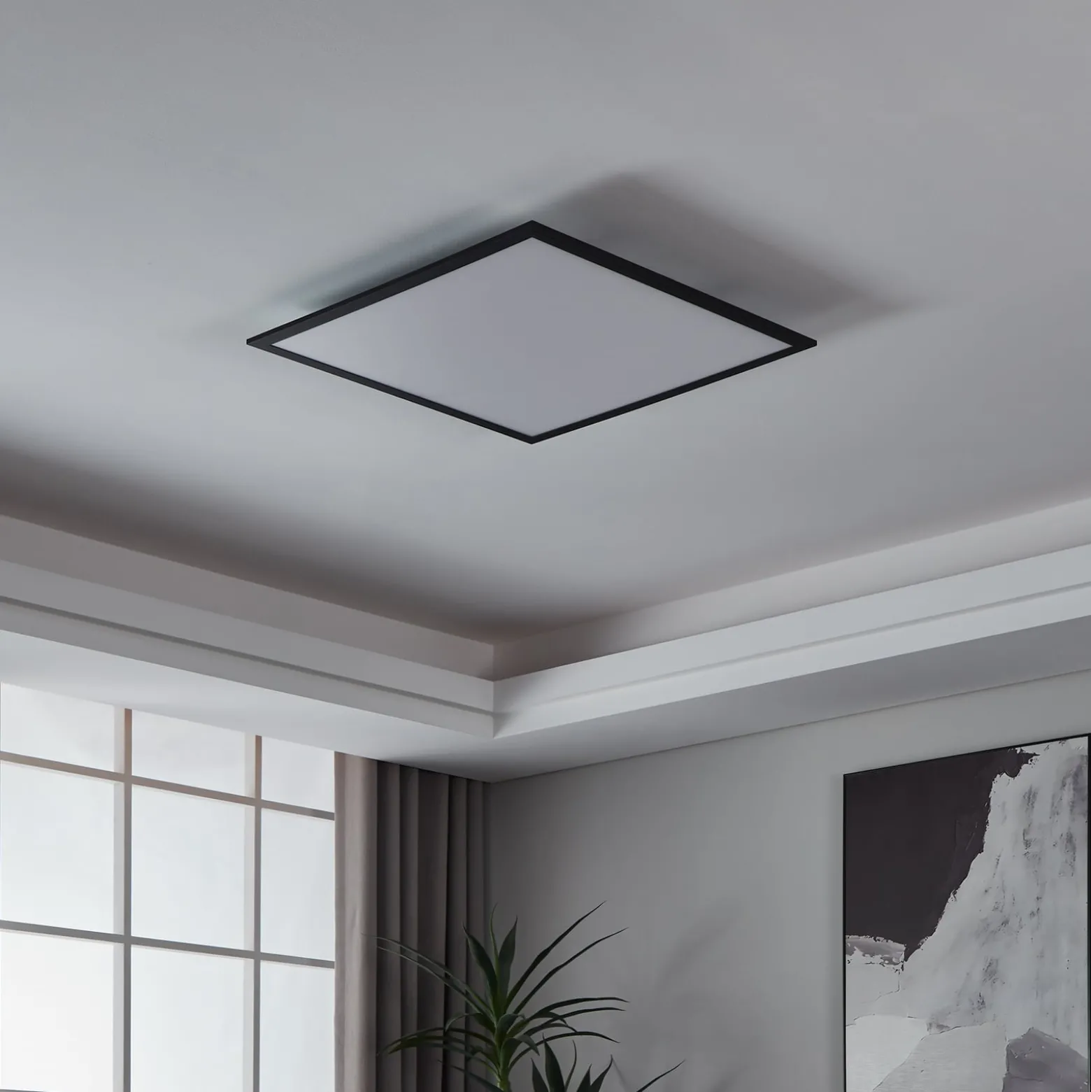 EGLO connect CCT Deckenlampe 59,5x59,5cm schwarz