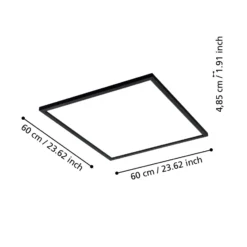EGLO connect CCT Deckenlampe 59,5x59,5cm schwarz