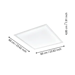 EGLO connect CCT Deckenlampe 59,5x59,5cm weiß