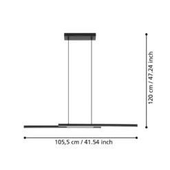 EGLO connect Fraioli-Z LED-Hängeleuchte schwarz