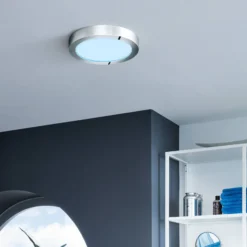 EGLO connect Fueva-C Deckenlampe rund 30 cm chrom