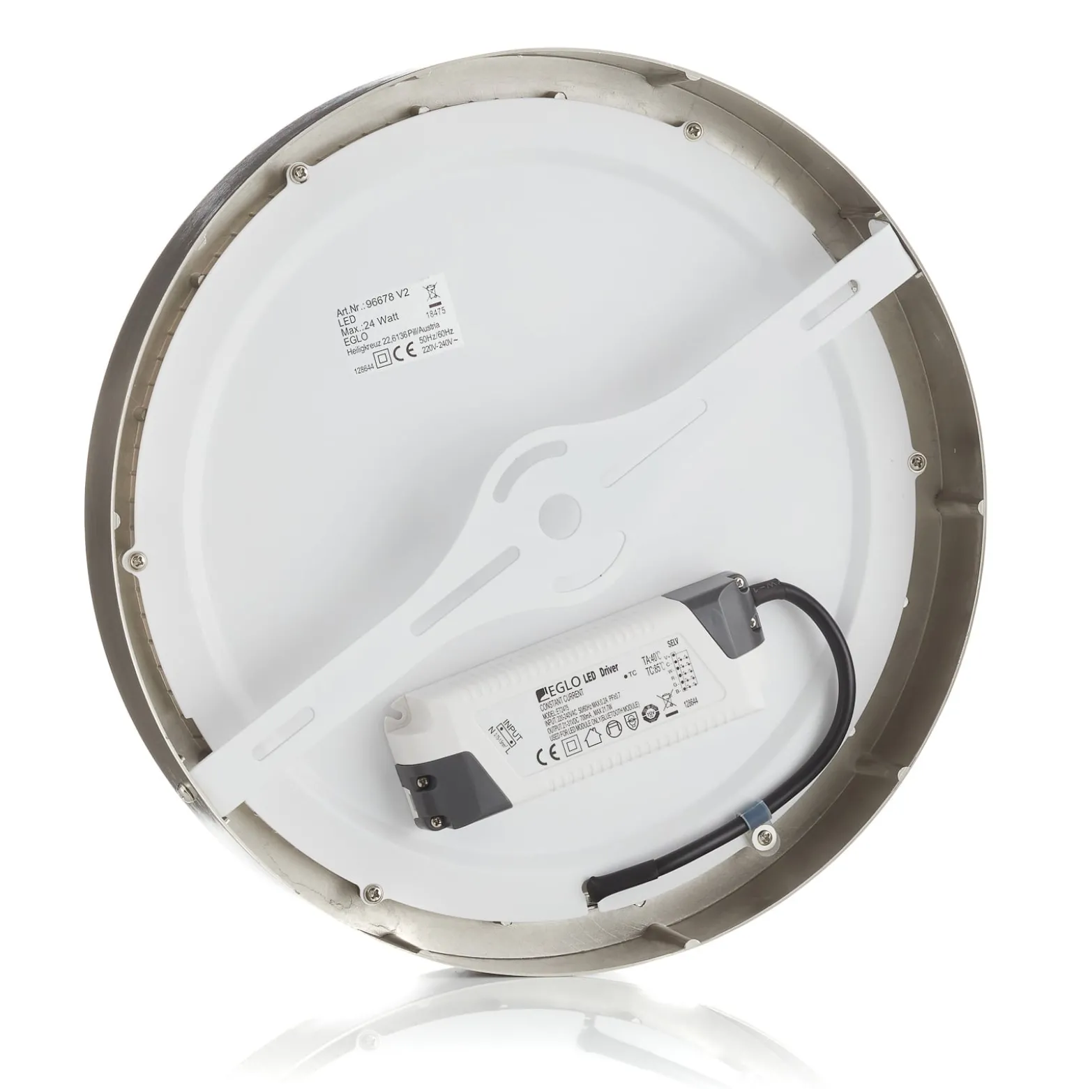 EGLO connect Fueva-C Deckenlampe rund 30cm nickel