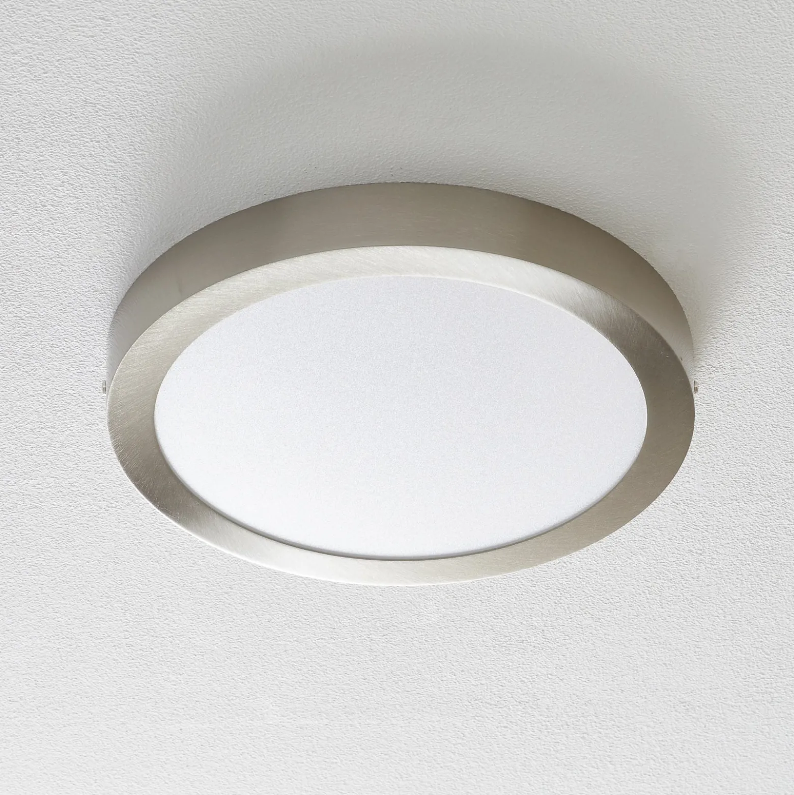 EGLO connect Fueva-C Deckenlampe rund 30cm nickel
