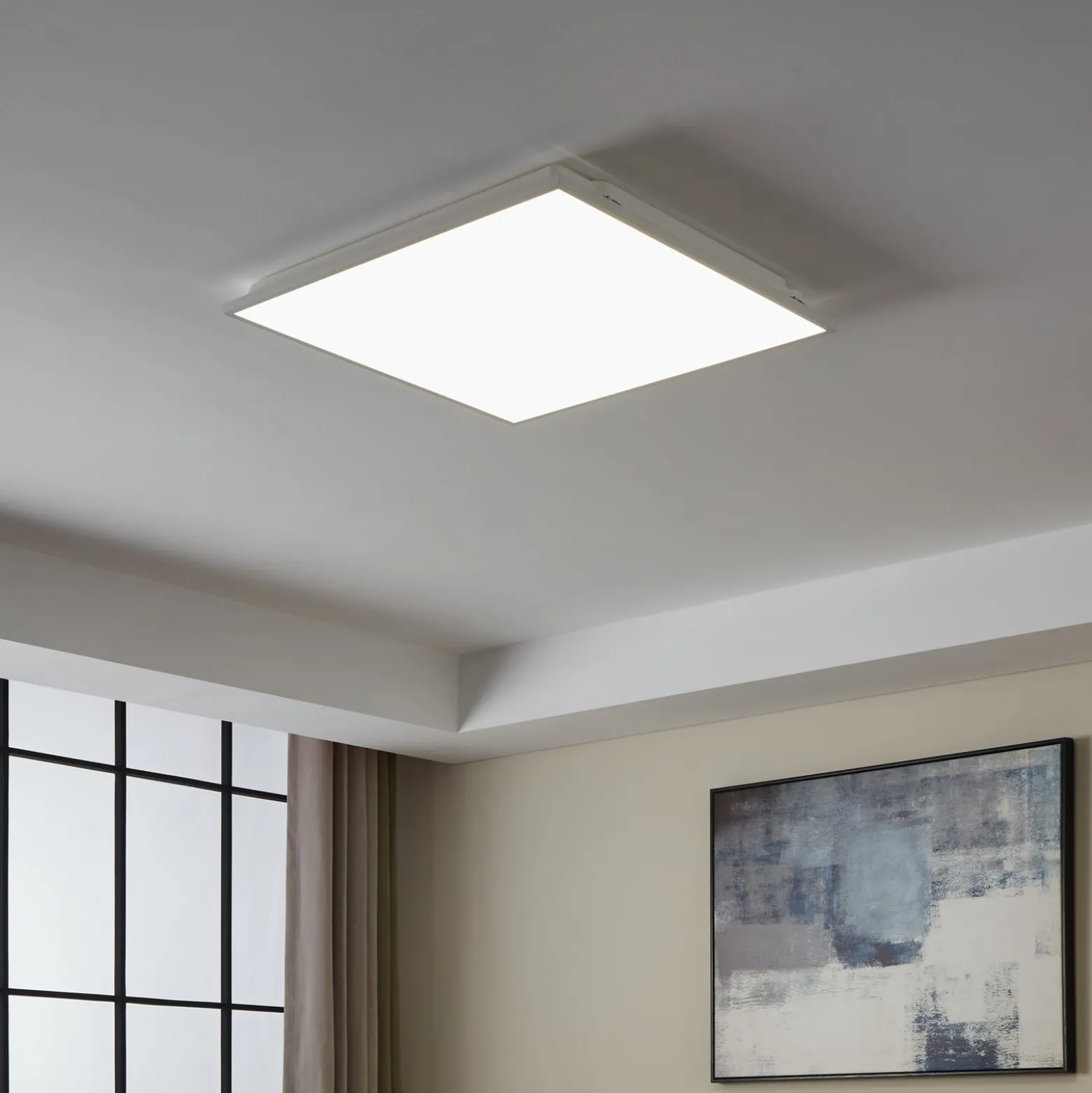 EGLO connect Herrora-Z Deckenlampe weiß, 59x59cm