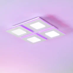 EGLO connect LED-Deckenlampe Padrogiano-Z 4-fl., 45 x 45 cm
