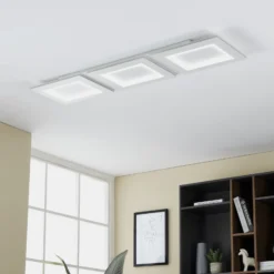 EGLO connect LED-Deckenlampe Padrogiano-Z 3-fl., 120 x 30 cm