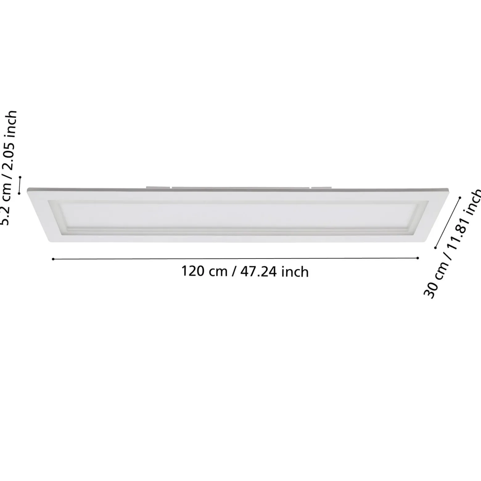 EGLO connect LED-Deckenlampe Padrogiano-Z 1-fl., 120 x 30 cm