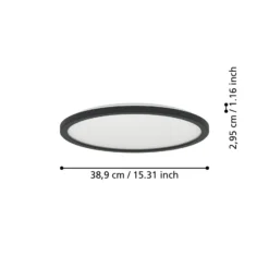 EGLO connect LED-Deckenlampe Rovito-Z, schwarz, Ø 39 cm