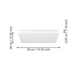 EGLO connect LED-Deckenlampe Rovito-Z, weiß, 39 x 39 cm