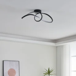 EGLO connect LED-Deckenleuchte Calarossa-Z, schwarz, Alu