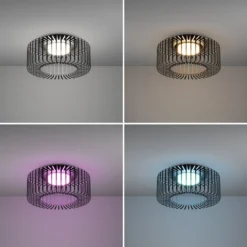 EGLO connect LED-Deckenleuchte Ginestrone-Z, schwarz, Alu