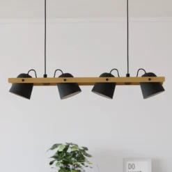 EGLO connect LED-Deckenleuchte Hornwood-Z, 4-fl., schwarz