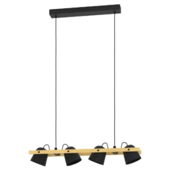 EGLO connect LED-Deckenleuchte Hornwood-Z, 4-fl., schwarz