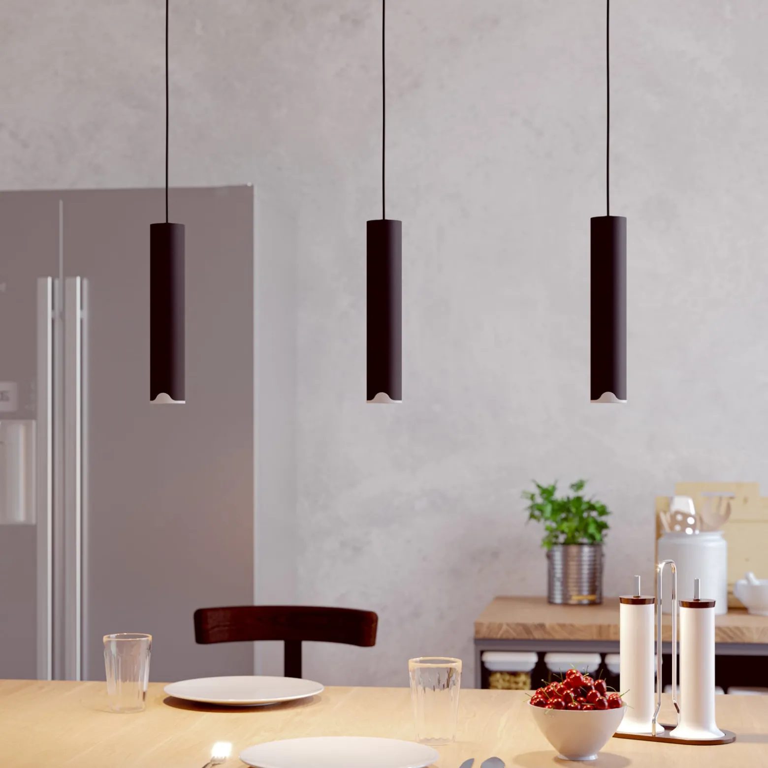 EGLO connect LED-Hängeleuchte Balamorta-Z, 3-fl., schwarz