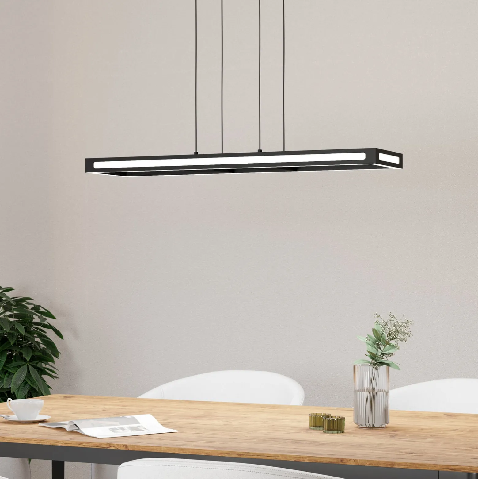 EGLO connect LED-Hängeleuchte Savilanas-Z, 77 cm, schwarz