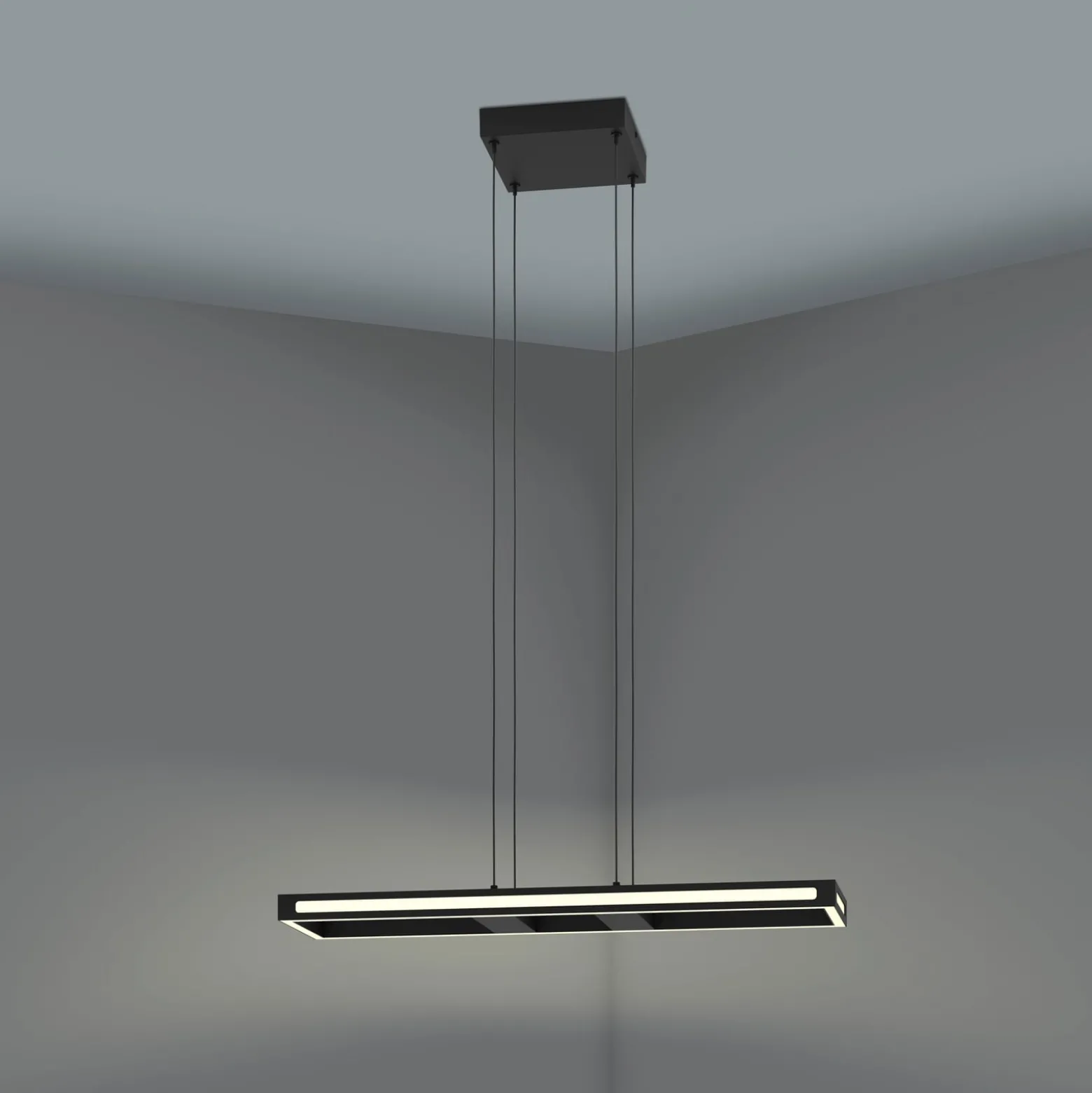EGLO connect LED-Hängeleuchte Savilanas-Z, 77 cm, schwarz