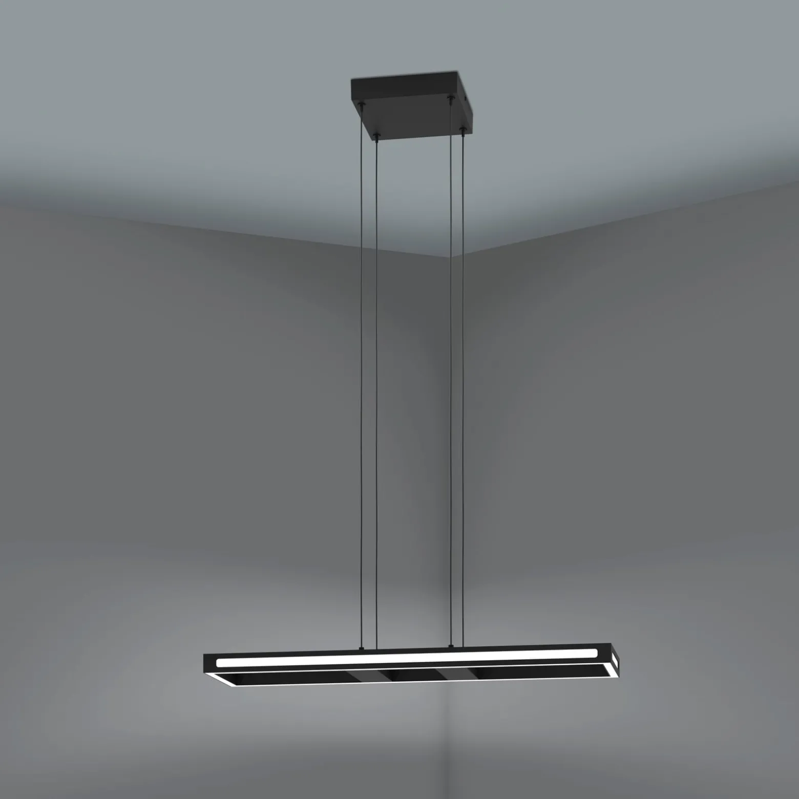 EGLO connect LED-Hängeleuchte Savilanas-Z, 77 cm, schwarz