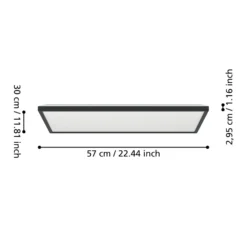 EGLO connect LED-Panel Rovito-Z schwarz 57 x 30 cm