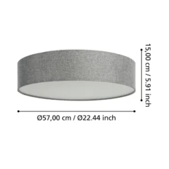 EGLO connect Romao-Z LED-Deckenlampe, Ø57cm, grau