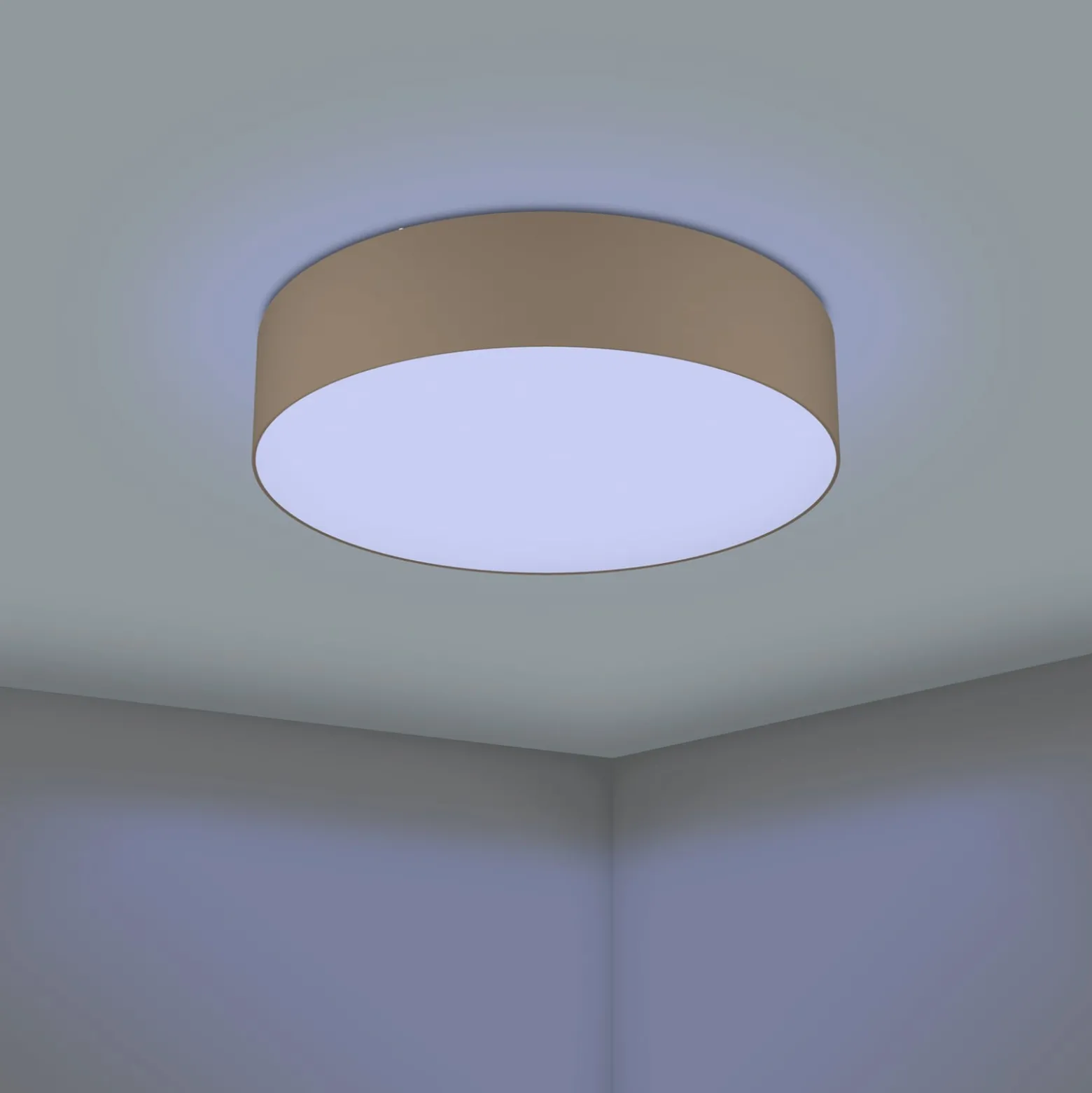 EGLO connect Romao-Z LED-Deckenlampe, Ø57cm, taupe