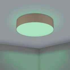 EGLO connect Romao-Z LED-Deckenlampe, Ø57cm, taupe