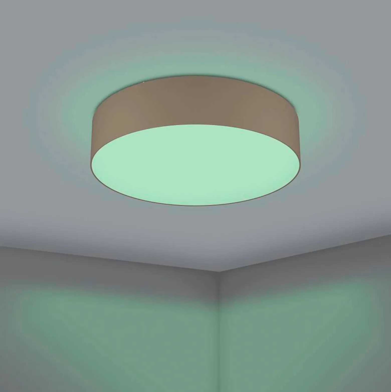 EGLO connect Romao-Z LED-Deckenlampe, Ø57cm, taupe
