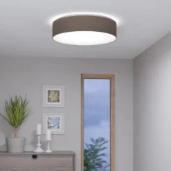 EGLO connect Romao-Z LED-Deckenlampe, Ø57cm, taupe