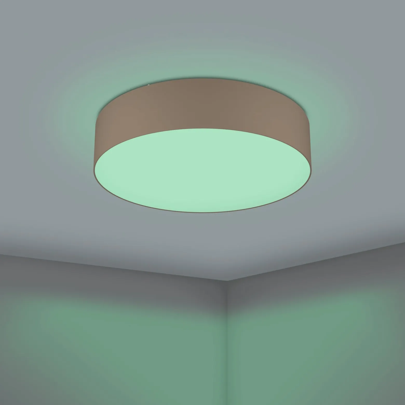 EGLO connect Romao-Z LED-Deckenlampe, Ø57cm, taupe
