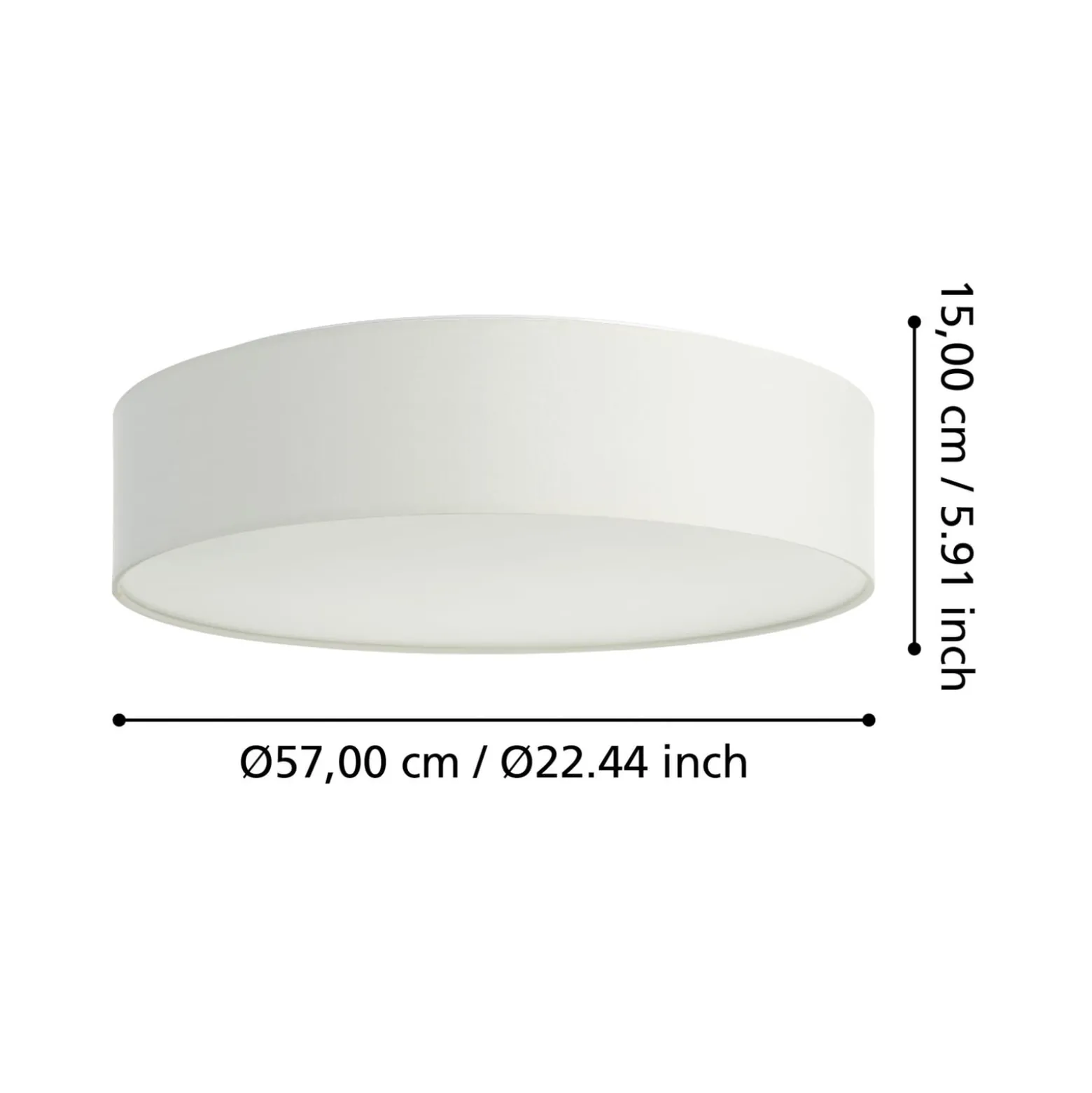 EGLO connect Romao-Z LED-Deckenlampe, Ø57cm, weiß