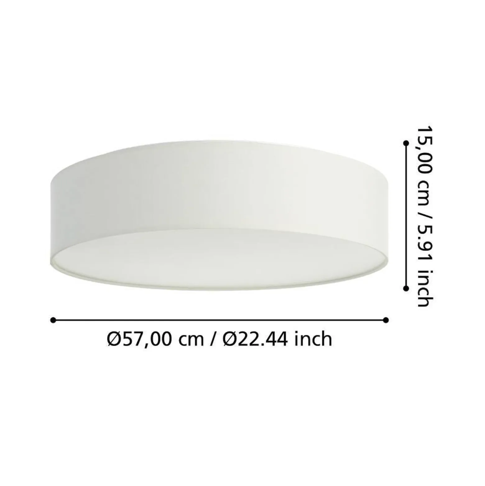 EGLO connect Romao-Z LED-Deckenlampe, Ø57cm, weiß
