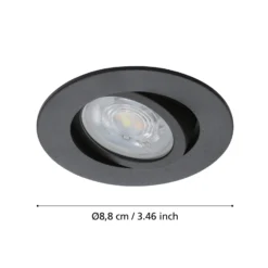 EGLO connect Saliceto-Z LED-Einbauleuchte, schwarz