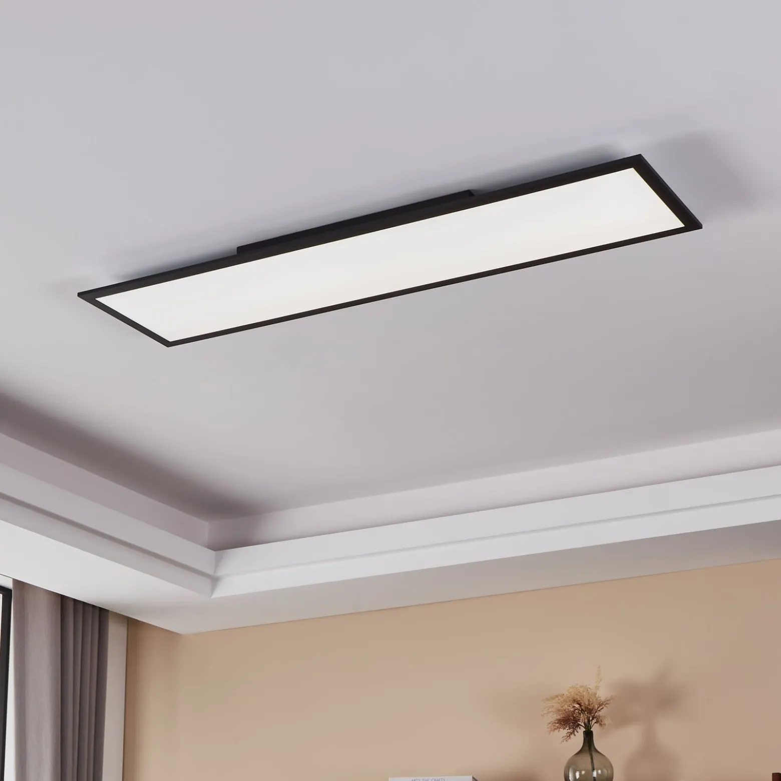 EGLO connect Salobrena-Z LED-Deckenlampe, 120x30cm, schwarz