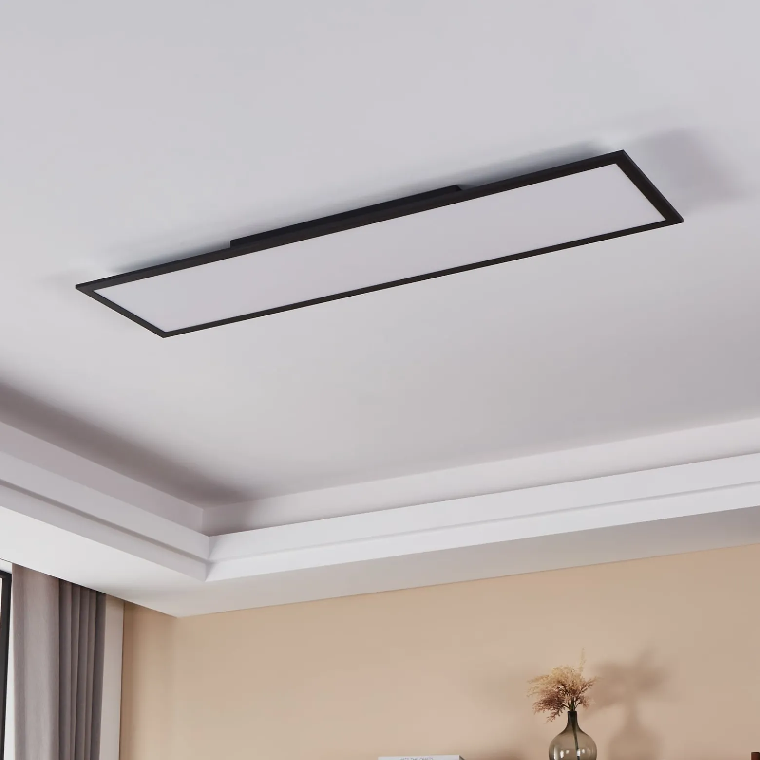 EGLO connect Salobrena-Z LED-Deckenlampe, 120x30cm, schwarz