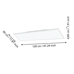 EGLO connect Salobrena-Z LED-Deckenlampe, 120x30cm, weiß
