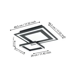 EGLO connect Savatarila-Z LED-Deckenlampe schwarz