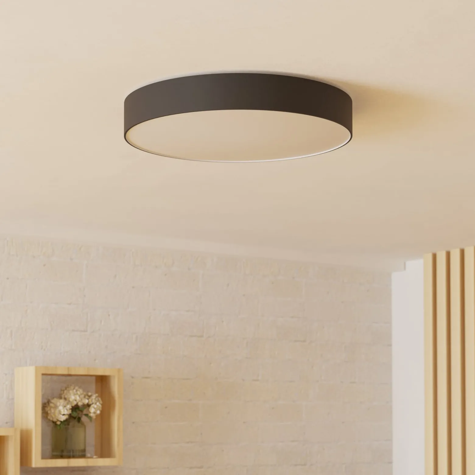 EGLO connect Smart-LED-Deckenlampe Gallizzi-Z, schwarz,Ø49cm