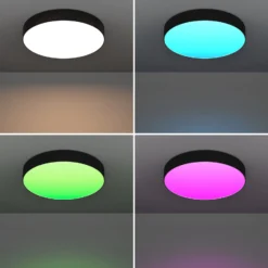 EGLO connect Smart-LED-Deckenlampe Gallizzi-Z, schwarz,Ø49cm