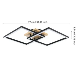 EGLO connect Smart-LED-Deckenlampe Lomaltas-Z, 77cm, 4400lm