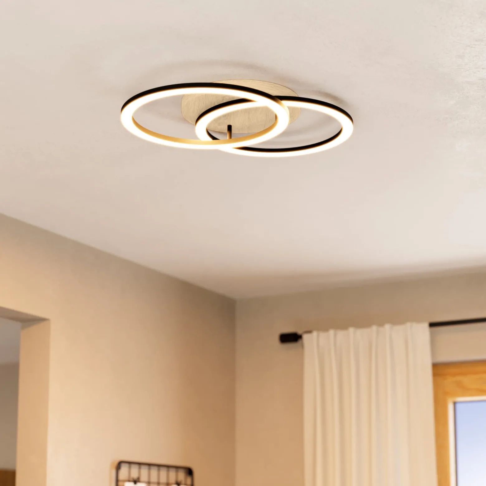 EGLO connect Smart-LED-Deckenlampe Lomaltas-Z, 58cm, 4400lm