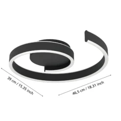 EGLO connect Smart-LED-Deckenleuchte Andabaia-Z, schwarz