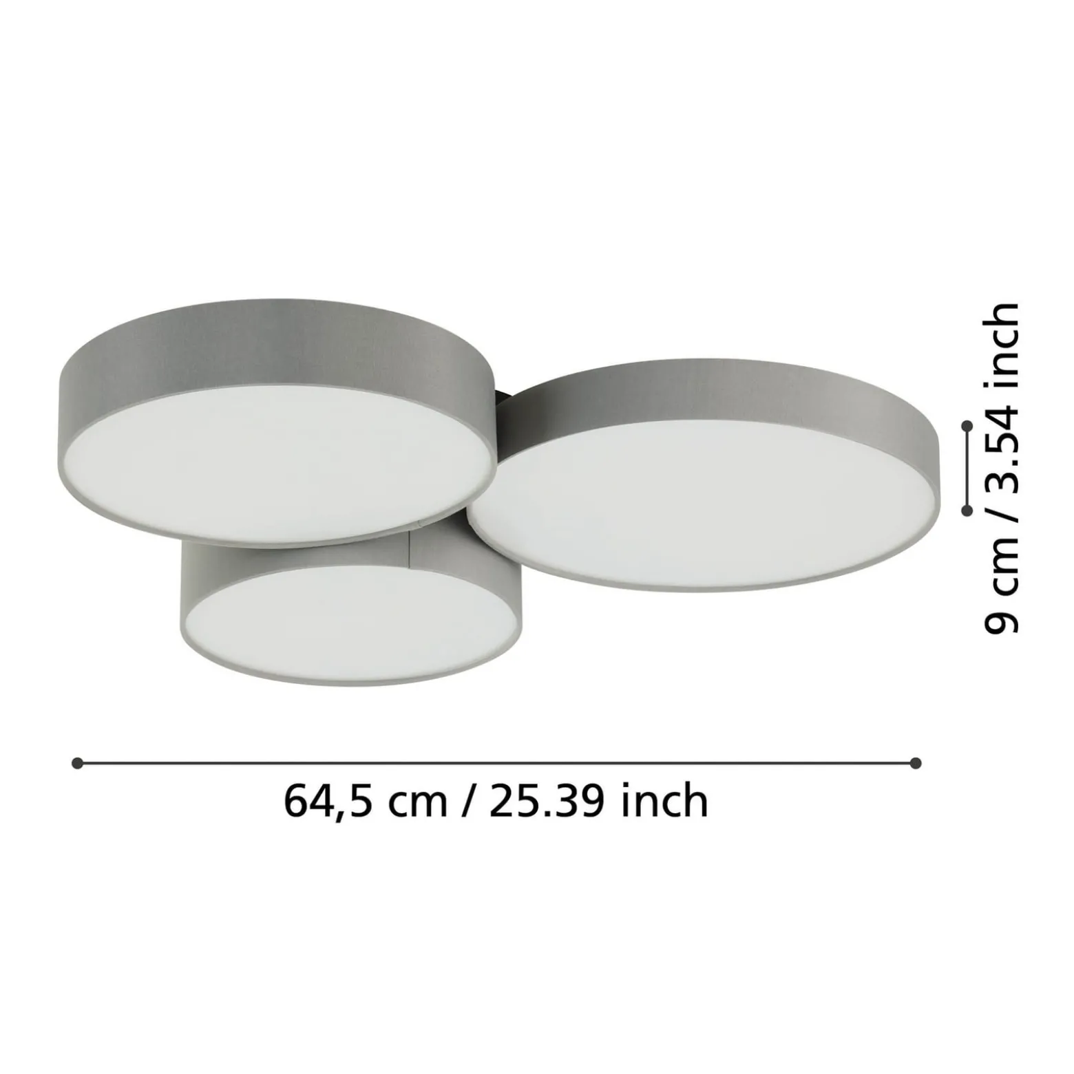 EGLO connect Smart-LED-Deckenleuchte Barbano-Z, grau